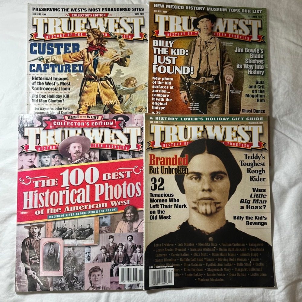 True West Magazine Lot of 4 2014 Billy the Kid Custer Excellent History Frontier